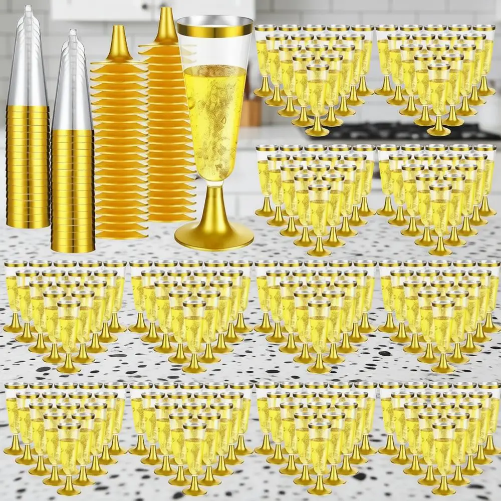 300 шт. одноразовых бокалов для шампанского и вина объемом 4,5 унции с золотым ободком для свадеб, помолвок, дней рождения, выпускных и юбилеев
300 шт. одноразовых бокалов для шампанского и вина объемом 4,5 унции с золотым ободком для свадеб, помолвок, дней рождения, выпускных и юбилеев