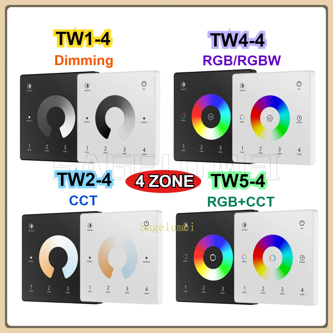 Настенная сенсорная панель 2,4G RF 4-зонный контроллер диммера TW1-4/TW2-4/TW4-4/TW5-4 для одноцветной/RGB RGBW/RGBCCT светодиодной ленты
Настенная сенсорная панель 2,4G RF 4-зонный контроллер диммера TW1-4/TW2-4/TW4-4/TW5-4 для одноцветной/RGB RGBW/RGBCCT светодиодной ленты