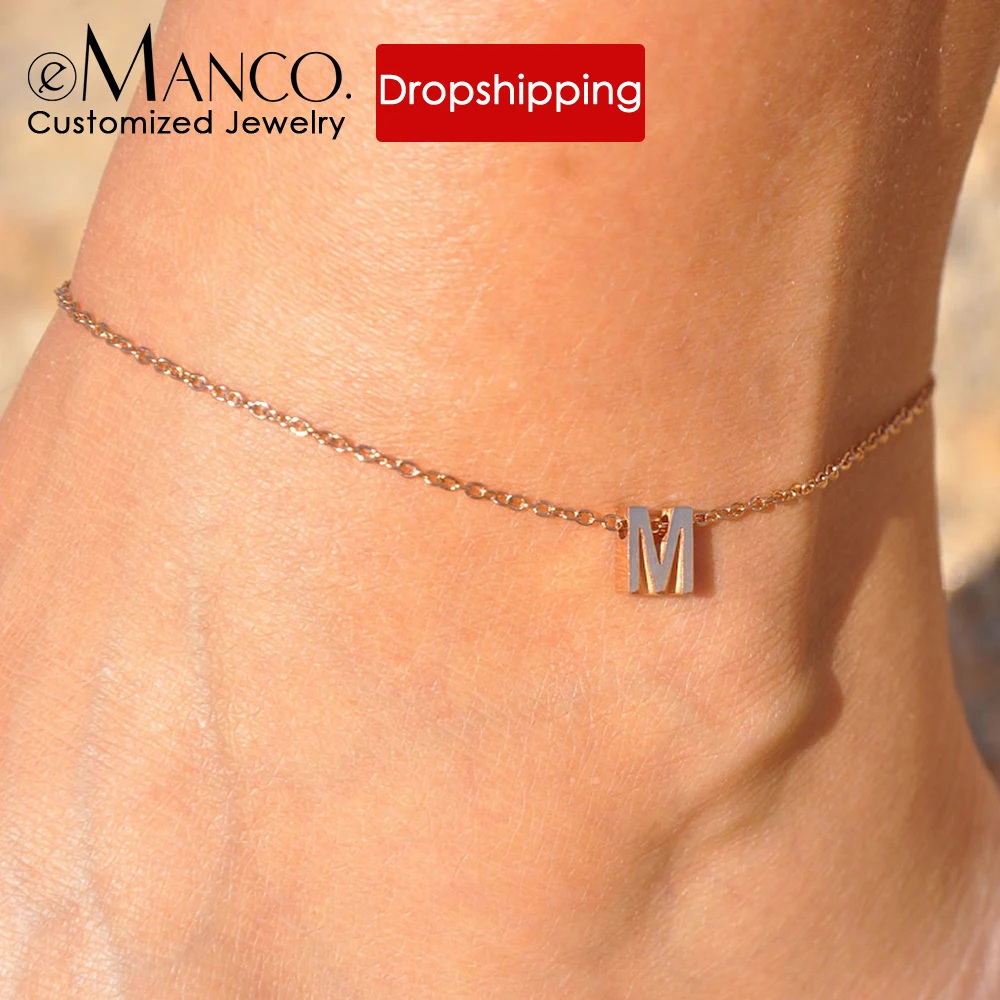 eManco Personality Alphabet Lucky Letter Pendant Stainless Steel PVD Anklet Gold/Silver Color Women's Daily Beach Vacation
eManco Personality Alphabet Lucky Letter Pendant Stainless Steel PVD Anklet Gold/Silver Color Women's Daily Beach Vacation
