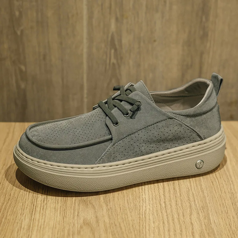 Новые мужские повседневные туфли на толстой подошве, холщовые кеды, уличные стильные лоферы
Новые мужские повседневные туфли на толстой подошве, холщовые кеды, уличные стильные лоферы