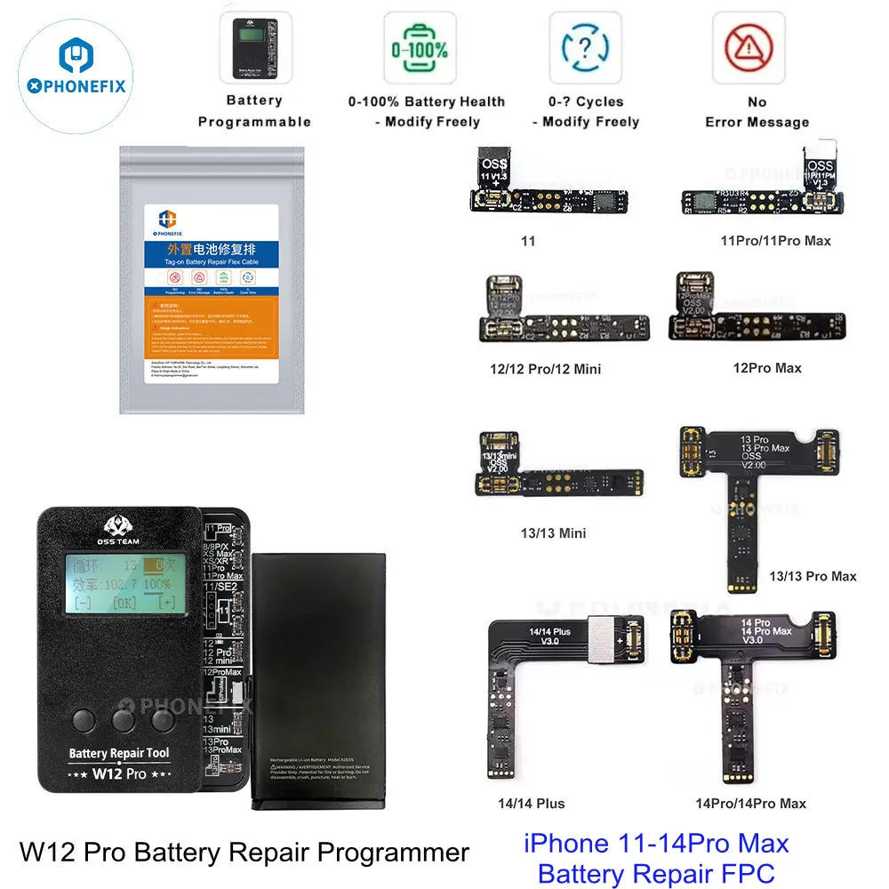Гибкий кабель W12/W11 Pro Battery Tag-on FPC для IPhone 11-14 Pro Max, удаление не может удостовериться, что эта батарея Подлинная, сообщение
Гибкий кабель W12/W11 Pro Battery Tag-on FPC для IPhone 11-14 Pro Max, удаление не может удостовериться, что эта батарея Подлинная, сообщение