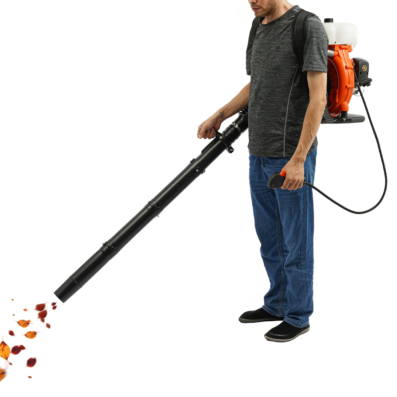 2-Stroke Gasoline Leaf Blower, 2.1KW High Power, Backpack Blower with Shoulder Straps, Airflow 508.5 CFM, for Leaf Snow Debris Cleanup
2-Stroke Gasoline Leaf Blower, 2.1KW High Power, Backpack Blower with Shoulder Straps, Airflow 508.5 CFM, for Leaf Snow Debris Cleanup