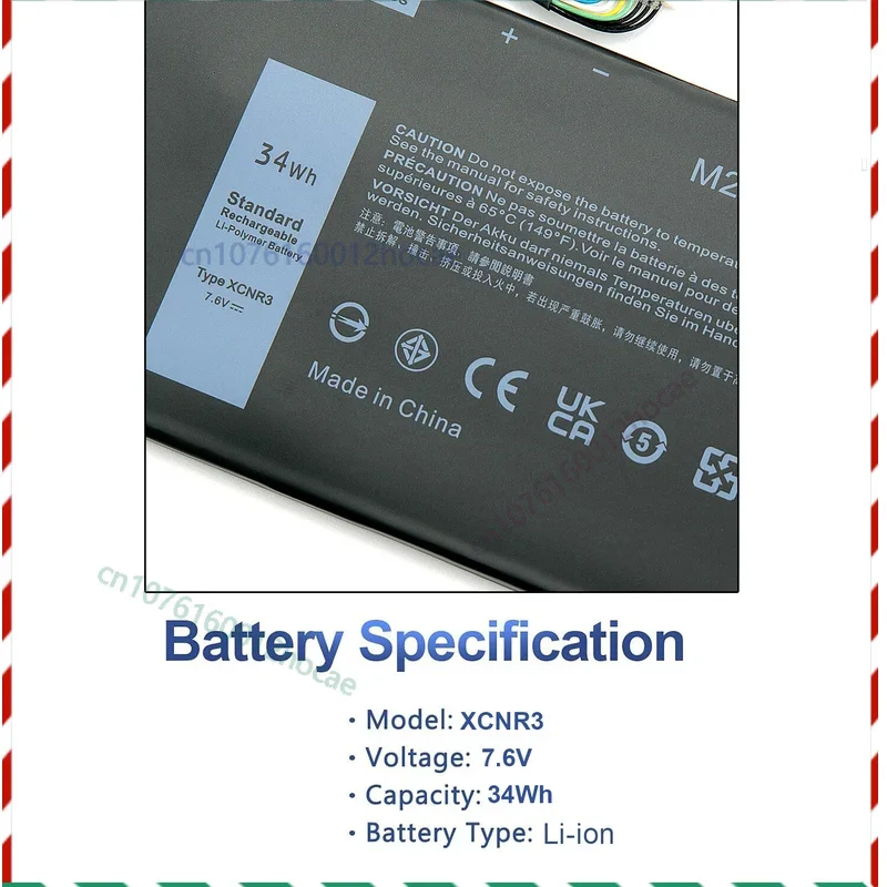 XCNR3 WY7CG Laptop Battery For Dell Latitude 13 7370 E7370 Series 7.6V 34Wh
XCNR3 WY7CG Laptop Battery For Dell Latitude 13 7370 E7370 Series 7.6V 34Wh
