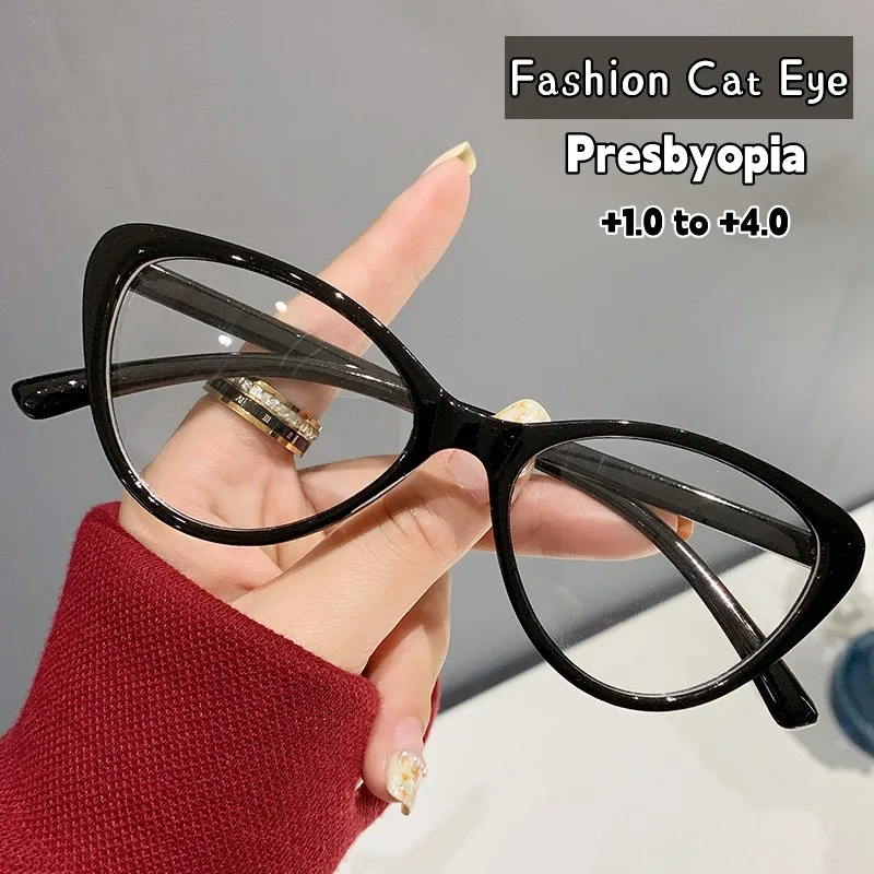 Fashion Cat Eye Reading Glasses Anti-Blue Light Presbyopia Glasses Computer Eyeglasses Farsighted Prescription Diopter +1.0~+4.0
Fashion Cat Eye Reading Glasses Anti-Blue Light Presbyopia Glasses Computer Eyeglasses Farsighted Prescription Diopter +1.0~+4.0
