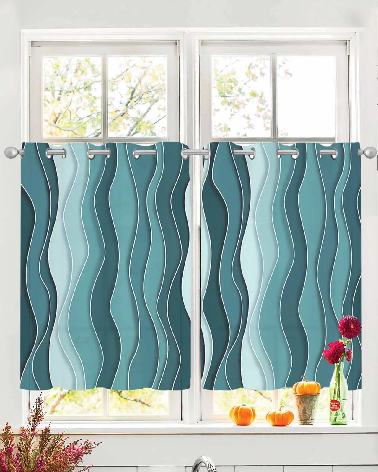 Abstract Lines Turquoise Waves Tulle Living Room Decoration Transparent Sheer Curtains Bedroom Kitchen Voile Chiffon Drapes
Abstract Lines Turquoise Waves Tulle Living Room Decoration Transparent Sheer Curtains Bedroom Kitchen Voile Chiffon Drapes