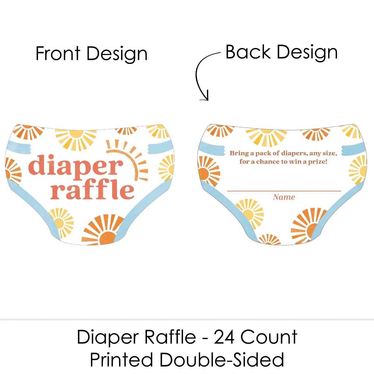 Big Dot of Happiness Retro Sunshine Diaper Raffle Baby Shower Game Ticket Inserts, Boy Boho-Themed Here Comes The Son Party Activities - Set of 24
Big Dot of Happiness Retro Sunshine Diaper Raffle Baby Shower Game Ticket Inserts, Boy Boho-Themed Here Comes The Son Party Activities - Set of 24