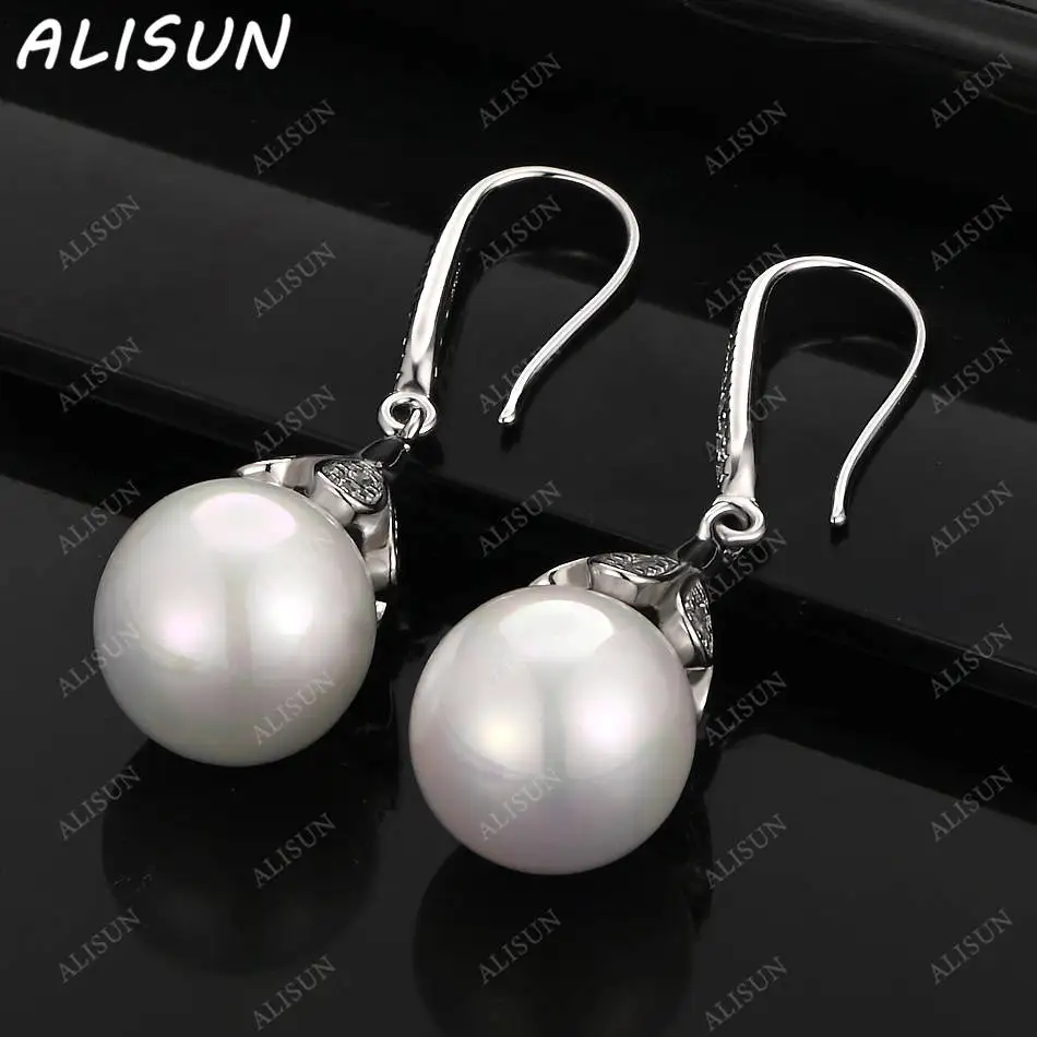 ALISUN 925 Sterling Silver 12mm Pearl Earrings Drop Earrings For Women Charm Trend Birthday Gifts Fashion Party Fine Jewelry
ALISUN 925 Sterling Silver 12mm Pearl Earrings Drop Earrings For Women Charm Trend Birthday Gifts Fashion Party Fine Jewelry