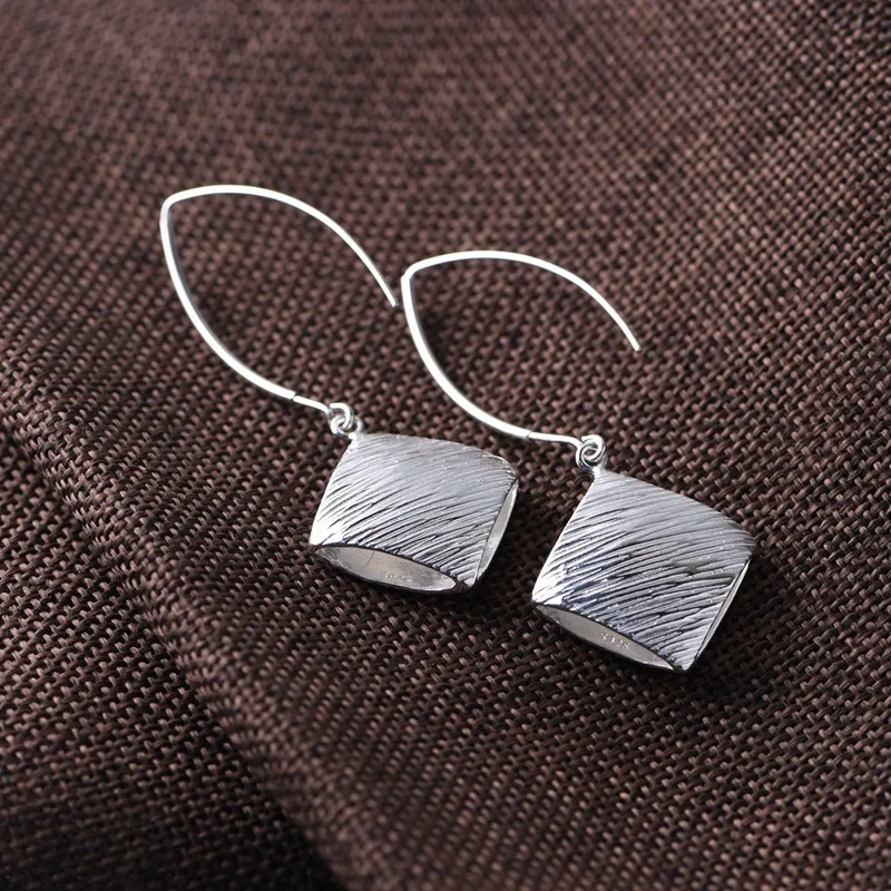 FNJ 925 Silver Square Earrings for Women Jewelry 100% S925 Sterling Silver Drop Earring
FNJ 925 Silver Square Earrings for Women Jewelry 100% S925 Sterling Silver Drop Earring