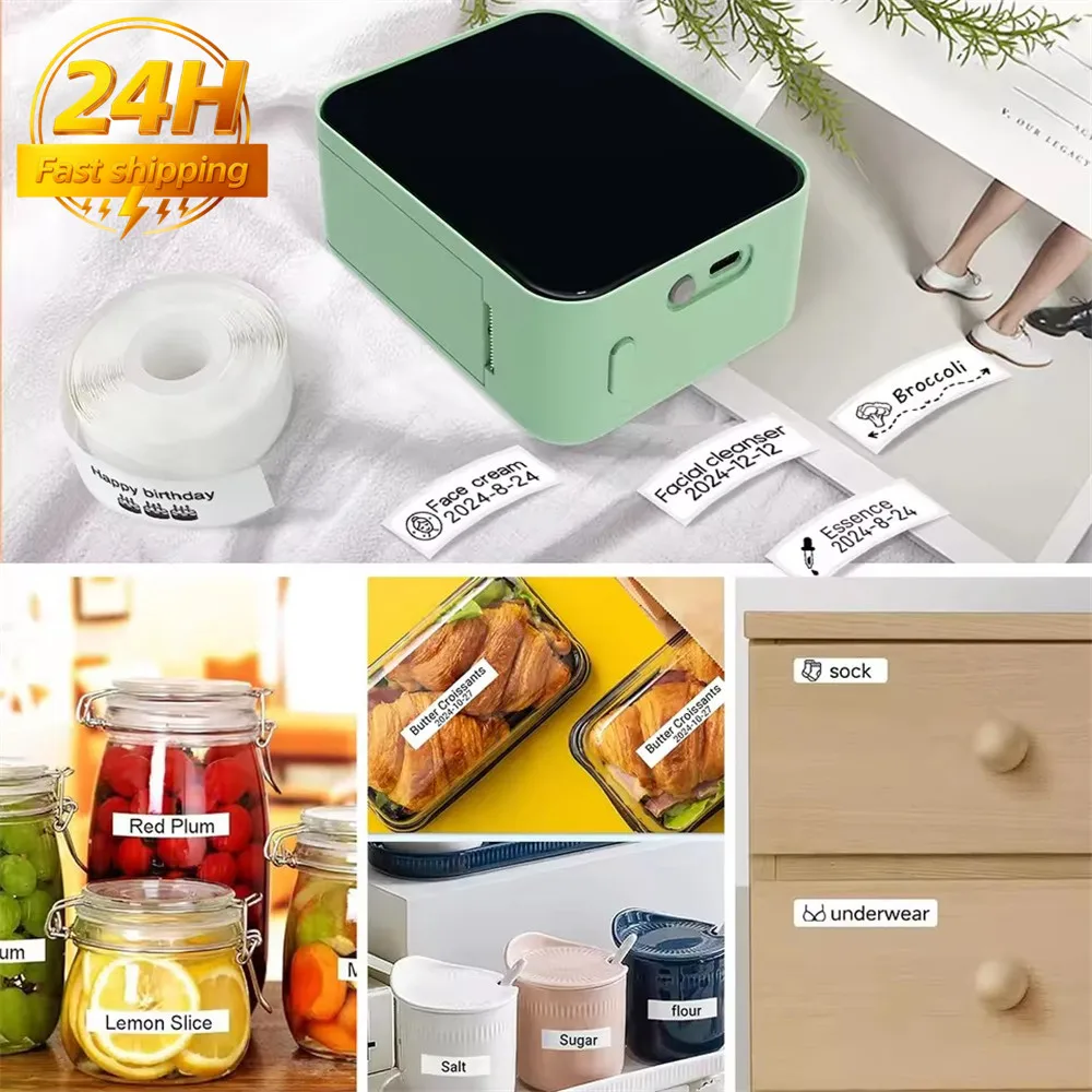 P15 Mini Label Printer Portable Thermal Bluetooth Adhesive Paper Printer Stickers Maker Inkless Tag Labeling Machine
P15 Mini Label Printer Portable Thermal Bluetooth Adhesive Paper Printer Stickers Maker Inkless Tag Labeling Machine