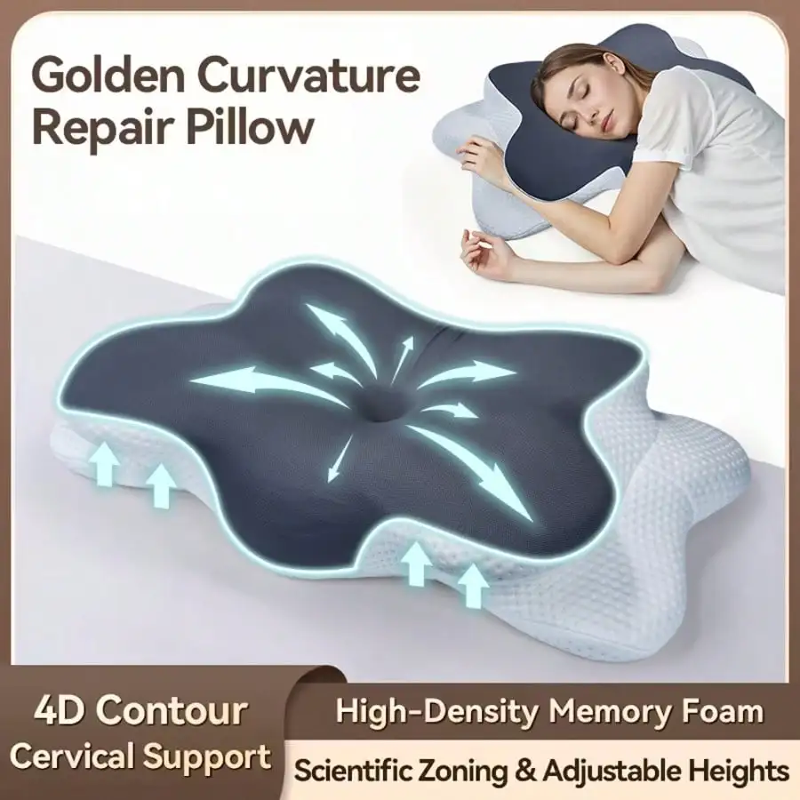 Cervical Neck Pillow For Neck Pain Relief, Ergonomic Neck Support Pillow For Sleeping, Contour Memory Foam Side Sleeper Pillow F
Cervical Neck Pillow For Neck Pain Relief, Ergonomic Neck Support Pillow For Sleeping, Contour Memory Foam Side Sleeper Pillow F
