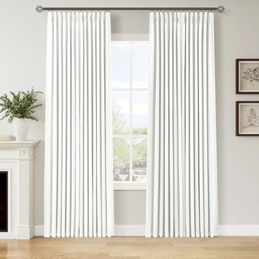 Pinch Pleated Linen 100% Blackout Curtains 84 Inch Length 2 Panels for Bedroom Living Room Darkening Thermal Insulated Drapes B
Pinch Pleated Linen 100% Blackout Curtains 84 Inch Length 2 Panels for Bedroom Living Room Darkening Thermal Insulated Drapes B