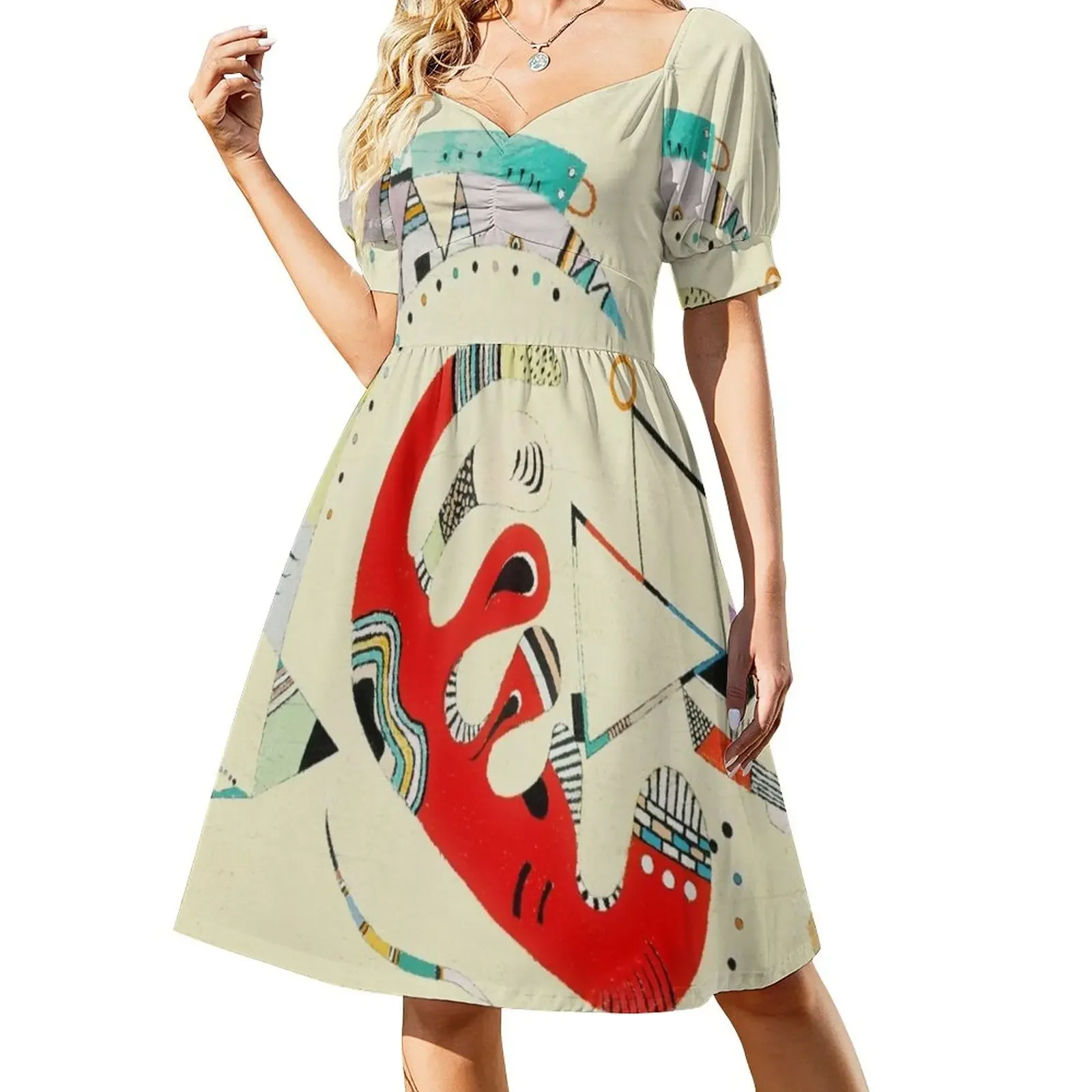 Wassily Kandinsky Abstract Art Vert et Rouge Short-Sleeved Dress loose women's dress Summer women's clothing Dress woman
Wassily Kandinsky Abstract Art Vert et Rouge Short-Sleeved Dress loose women's dress Summer women's clothing Dress woman