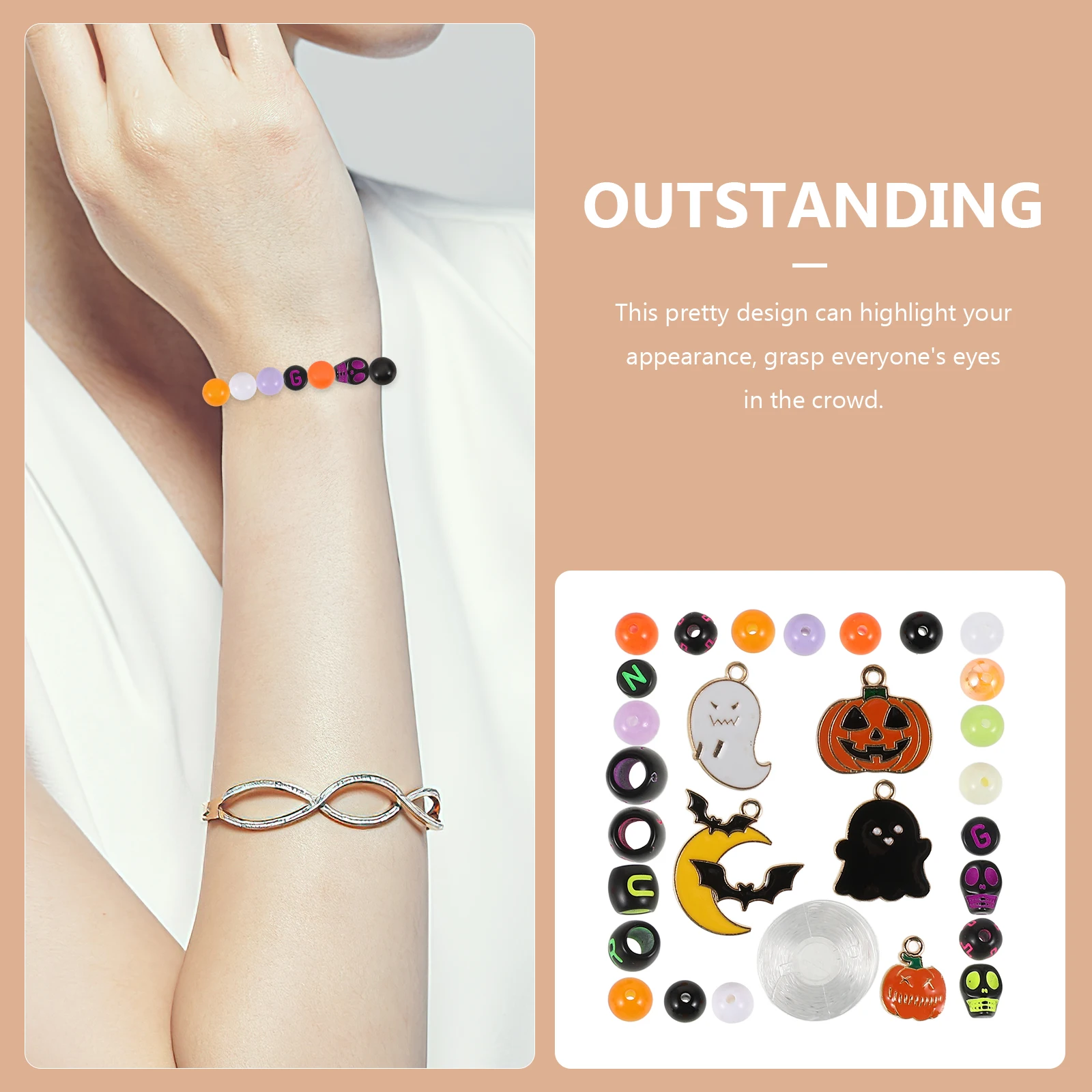 24 Grids Acrylic Alloy Charms Beads DIY Kit for Bracelet Making Halloween Jewelry Supplies Bat Ghost Cat Pumpkin Necklace
24 Grids Acrylic Alloy Charms Beads DIY Kit for Bracelet Making Halloween Jewelry Supplies Bat Ghost Cat Pumpkin Necklace