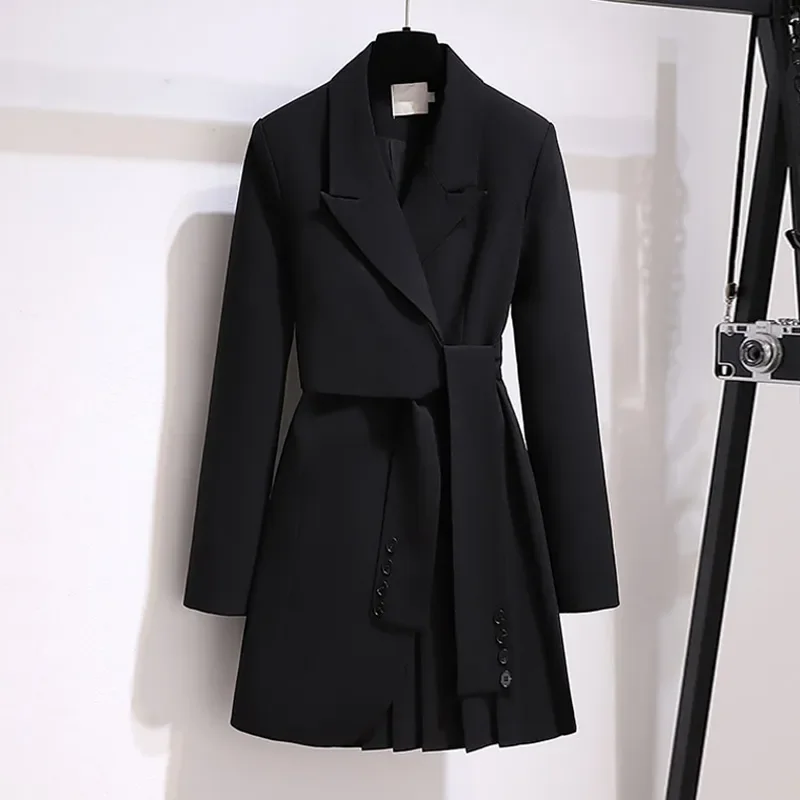 Осенняя одежда 2023, новинка, свободное мини-платье трапециевидной формы с отложным воротником и длинным рукавом, на шнуровке для женщин
Осенняя одежда 2023, новинка, свободное мини-платье трапециевидной формы с отложным воротником и длинным рукавом, на шнуровке для женщин