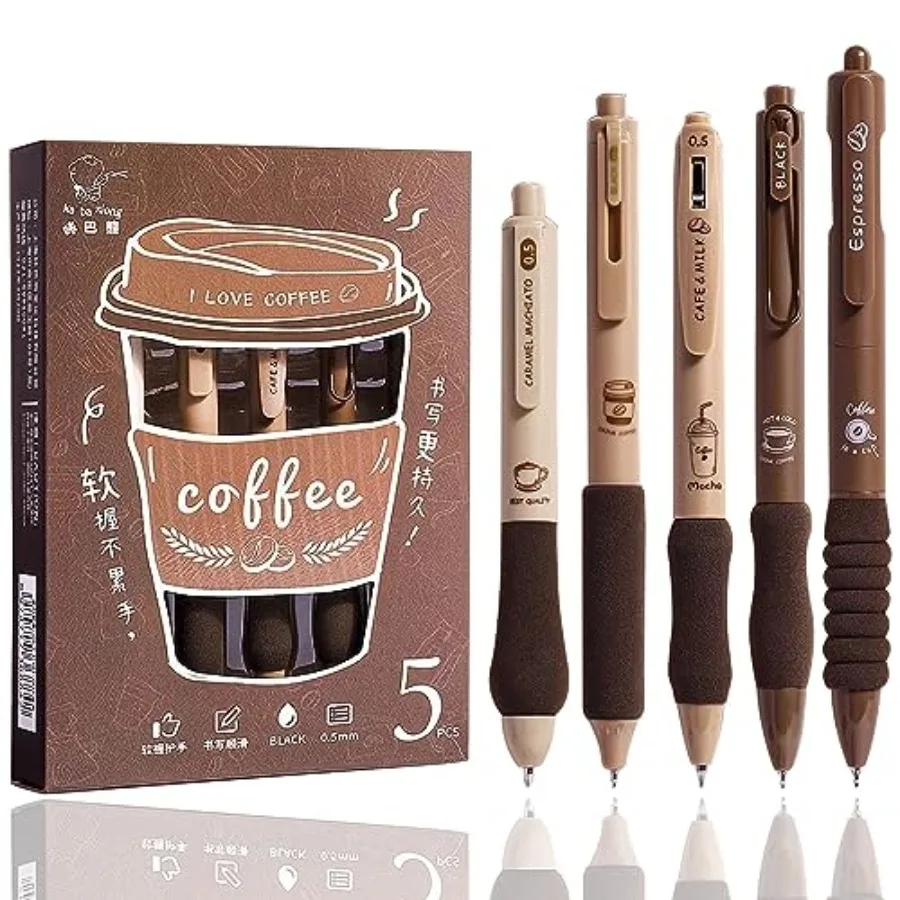 Cute Gel Pens 5Pcs Retractable Quick Dry Ink Pens 0.5mm Fine Point Black Ink Kawaii Smooth Writing Pens for School Office Suppl
Cute Gel Pens 5Pcs Retractable Quick Dry Ink Pens 0.5mm Fine Point Black Ink Kawaii Smooth Writing Pens for School Office Suppl