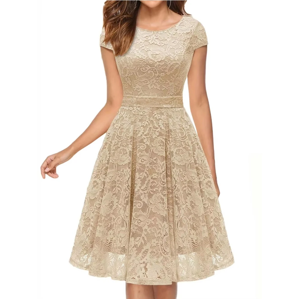 Customized Women's Lace Mother of Bride Dresses for Wedding Party Knee Length Customized Cocktail Dress Wedding Party Dresses
Customized Women's Lace Mother of Bride Dresses for Wedding Party Knee Length Customized Cocktail Dress Wedding Party Dresses