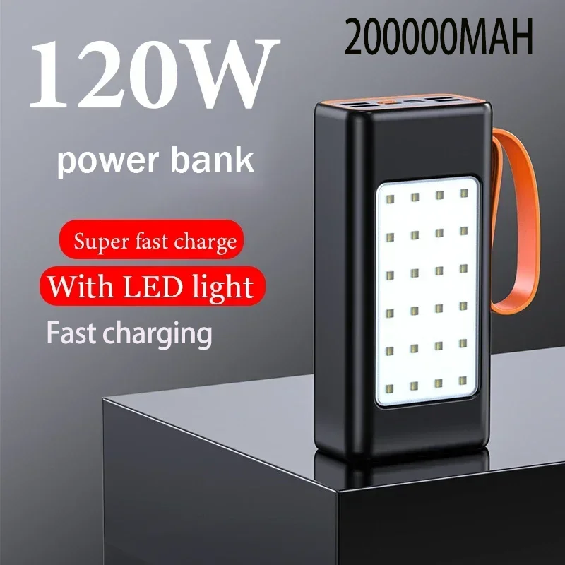 Outdoor power bank 200000 mAh super fast charging super large capacity camping light 120W outdoor power bank
Outdoor power bank 200000 mAh super fast charging super large capacity camping light 120W outdoor power bank