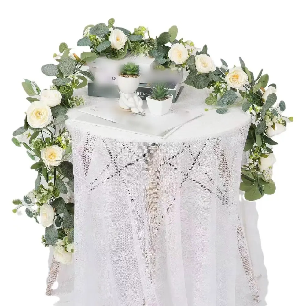 Green artificial eucalyptus rose vine 180cm pvc for For Elegant party tables and festival decorations with natural look
Green artificial eucalyptus rose vine 180cm pvc for For Elegant party tables and festival decorations with natural look