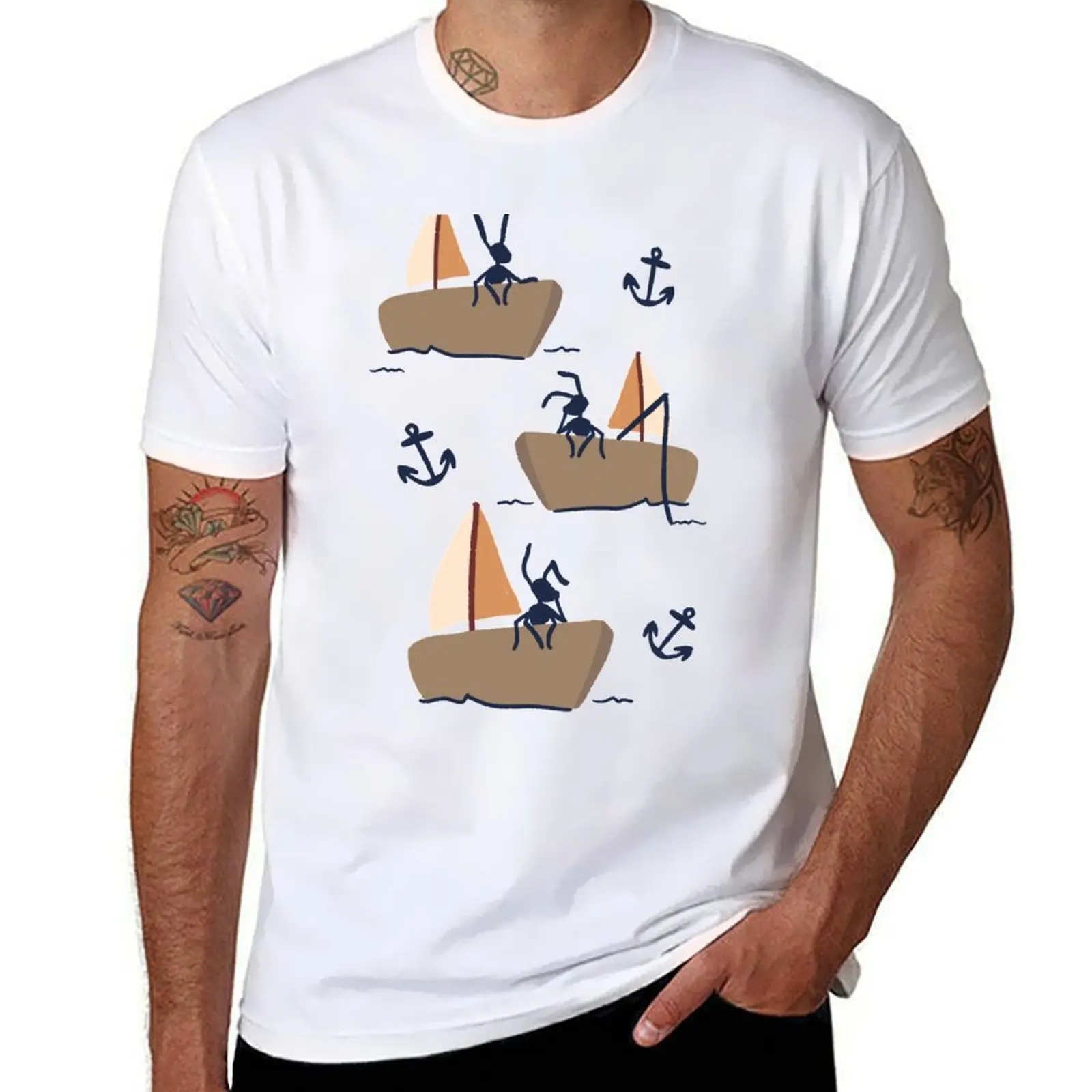 Tiny Sailor pattern T-Shirt t shirt man luxury t shirt men 100% cotton luxury brand T-Shirt 
Tiny Sailor pattern T-Shirt t shirt man luxury t shirt men 100% cotton luxury brand T-Shirt