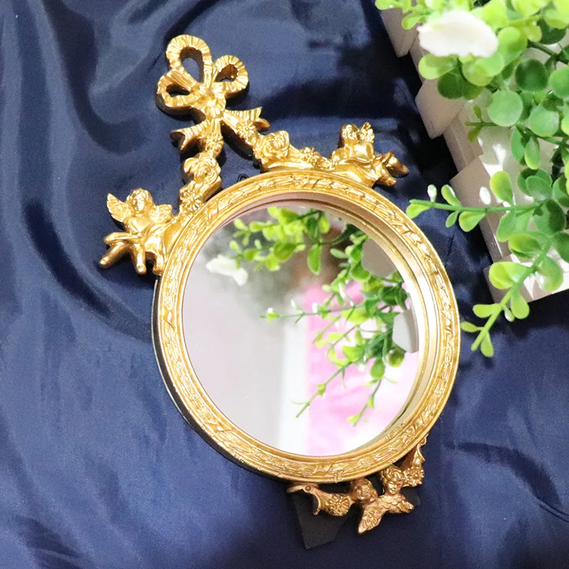 Small Kawaii Makeup Cute Gold Wall Mount Dressing Macrame Decoration Mirror Portable Espejo Pequeno Home Design Accessories
Small Kawaii Makeup Cute Gold Wall Mount Dressing Macrame Decoration Mirror Portable Espejo Pequeno Home Design Accessories