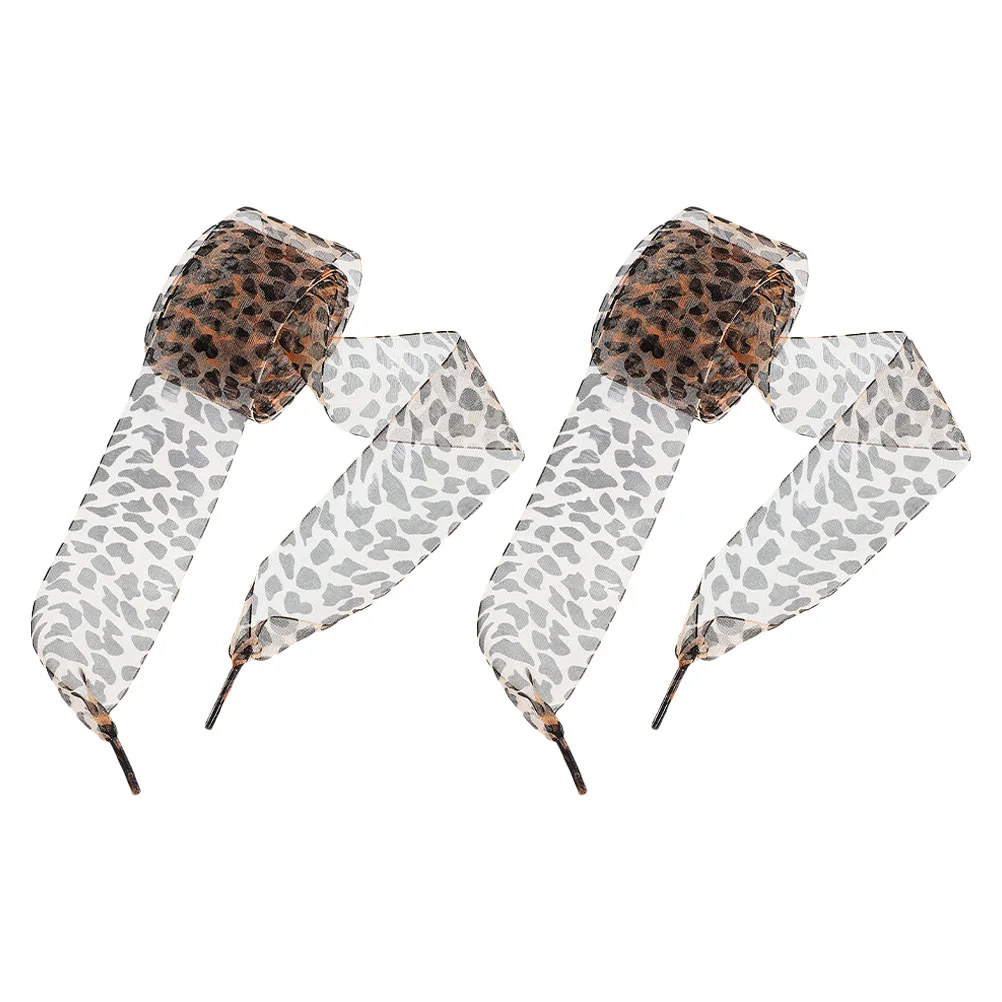 Decorate Ribbon Gauze Miss Stretch Shoestrings Polyester Leopard Print Laces Flat Shoelace
Decorate Ribbon Gauze Miss Stretch Shoestrings Polyester Leopard Print Laces Flat Shoelace