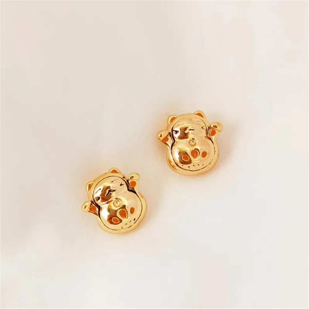DIY Accessories 14K Gold-plated, Oil-dripping, Hollowed-out Large Hole Horizontal Hole Maneki Neko Beaded Spacer Beads Bracelet
DIY Accessories 14K Gold-plated, Oil-dripping, Hollowed-out Large Hole Horizontal Hole Maneki Neko Beaded Spacer Beads Bracelet