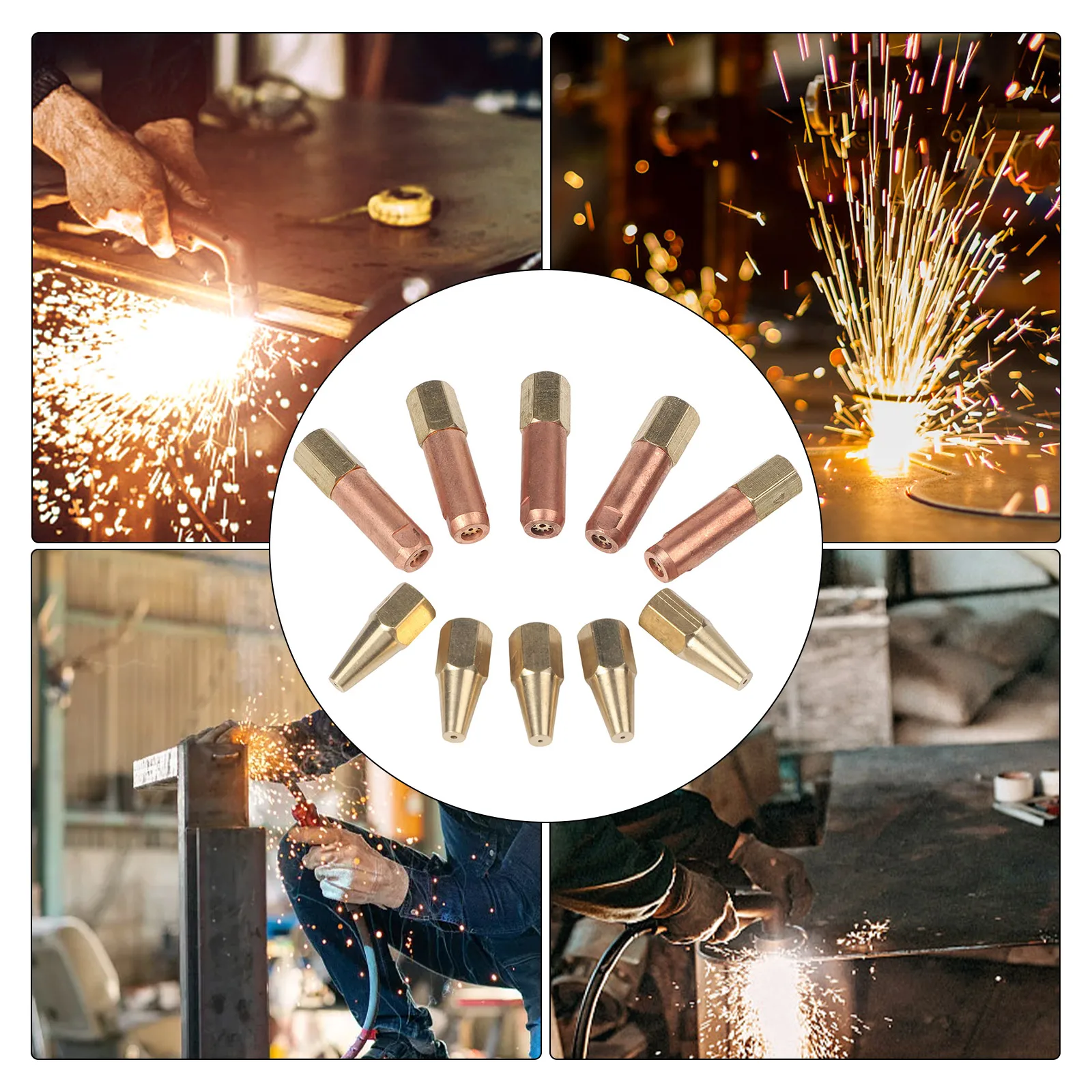 10 Piece Welding Nozzle Set for H012 Torch Compatible with Oxy Acetylene and Propane for Effective Metal Cutting and Brazing
10 Piece Welding Nozzle Set for H012 Torch Compatible with Oxy Acetylene and Propane for Effective Metal Cutting and Brazing