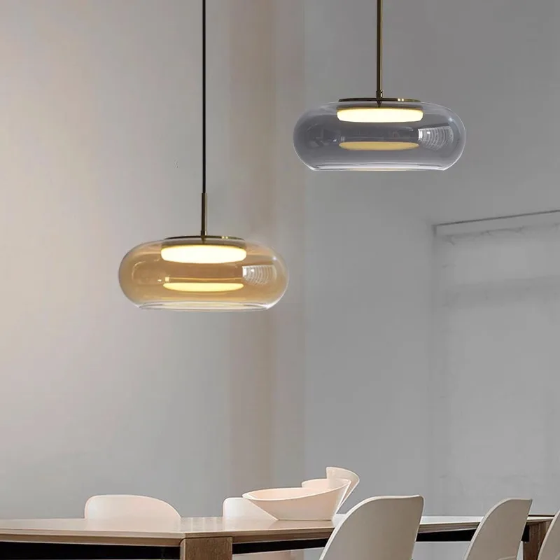 Modern Amber/Gray Glass Round Pendant Light with LED lustrePendant Light for Living Room, Bedroom, Dining Room, Home Decoration
Modern Amber/Gray Glass Round Pendant Light with LED lustrePendant Light for Living Room, Bedroom, Dining Room, Home Decoration