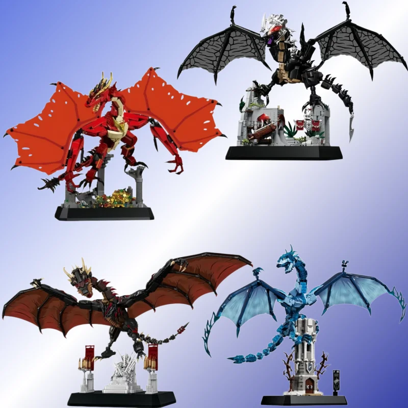 Dragon-Shaped Building Blocks Assembly Model Set Fire Dragon Ice Dragon Black Dragon Children's Toys Boys' Birthday Gift
Dragon-Shaped Building Blocks Assembly Model Set Fire Dragon Ice Dragon Black Dragon Children's Toys Boys' Birthday Gift