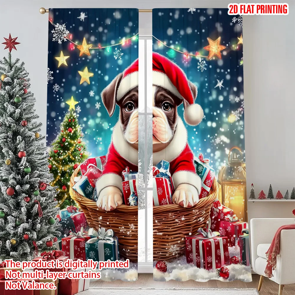 2pcs 2D flat printing Merry Christmas Curtain Christmas Puppy Machine Washable Fabric Without Electricity Versatile for Holiday
2pcs 2D flat printing Merry Christmas Curtain Christmas Puppy Machine Washable Fabric Without Electricity Versatile for Holiday