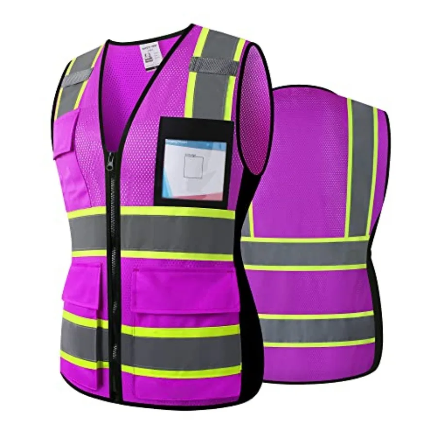 Reflective High Visibility Safety Vest for Men Women with Pockets Zipper Front Meets ANSI/ISEA Standards
Reflective High Visibility Safety Vest for Men Women with Pockets Zipper Front Meets ANSI/ISEA Standards