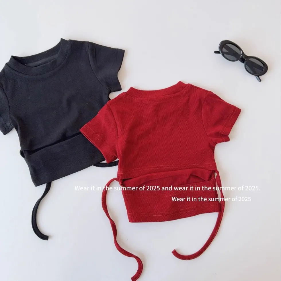 Children's Korean Style Short Sleeved T-shirt for Summer Fashionable Shoulder T-shirt for Little Babies Slim Fit Top
Children's Korean Style Short Sleeved T-shirt for Summer Fashionable Shoulder T-shirt for Little Babies Slim Fit Top