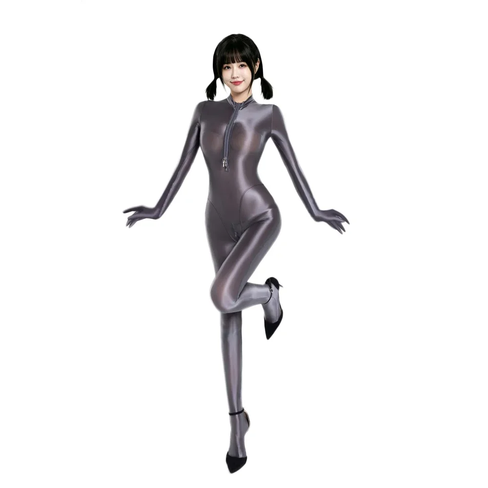 High Elastic Women's Five Finger Sleeve Jumpsuit Fashion Zipper Woman Shaping Wear Bodysuit Satin Shiny Sheer Tights
High Elastic Women's Five Finger Sleeve Jumpsuit Fashion Zipper Woman Shaping Wear Bodysuit Satin Shiny Sheer Tights
