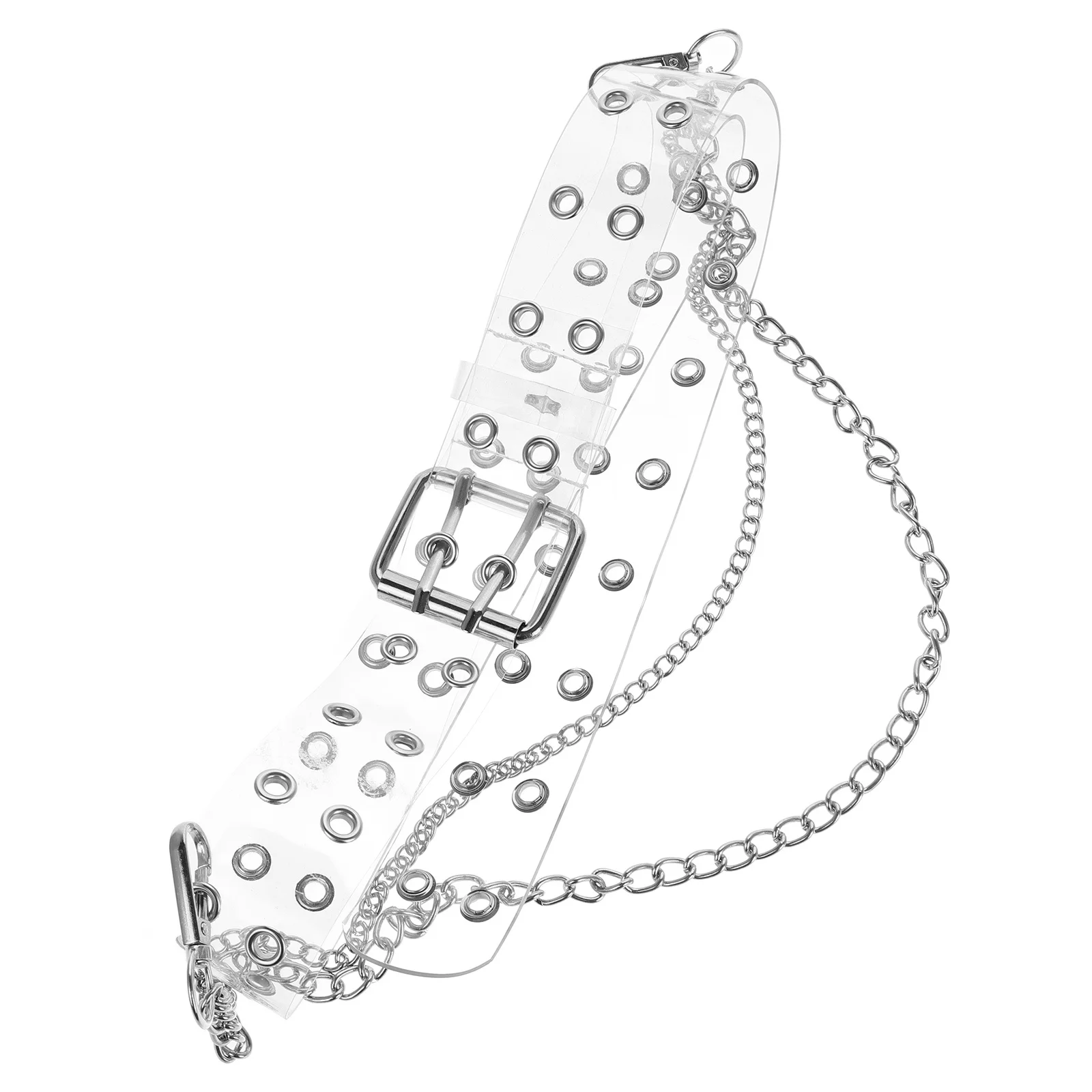 Women's PVC Transparent Double Grommet Belt Adjustable Double Chain Clear Casual Waist Belt for Skirts Jeans Jeans Pants Belts,
Women's PVC Transparent Double Grommet Belt Adjustable Double Chain Clear Casual Waist Belt for Skirts Jeans Jeans Pants Belts,
