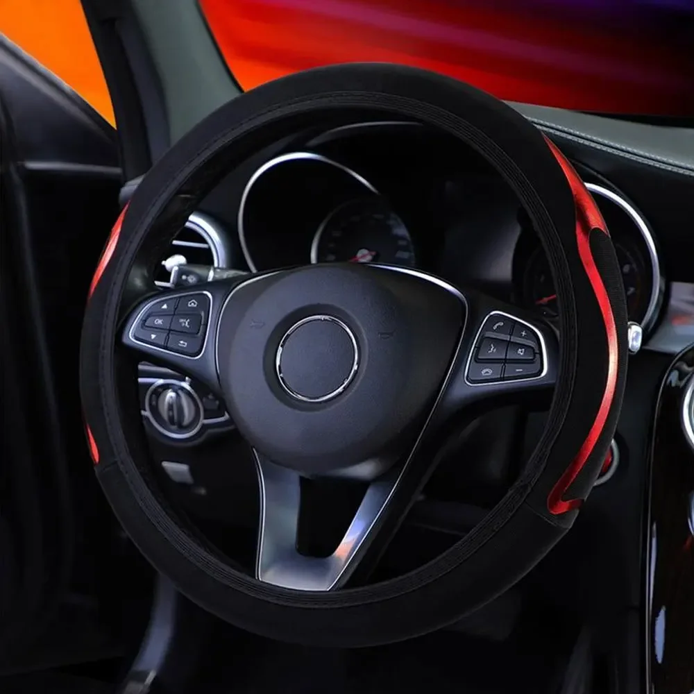 1pc Silver/Blue/Red Universal Car Steering Wheel Cover Breathable Anti-slip Pu Leather Covers 38cm Car Interior Style Decoration
1pc Silver/Blue/Red Universal Car Steering Wheel Cover Breathable Anti-slip Pu Leather Covers 38cm Car Interior Style Decoration