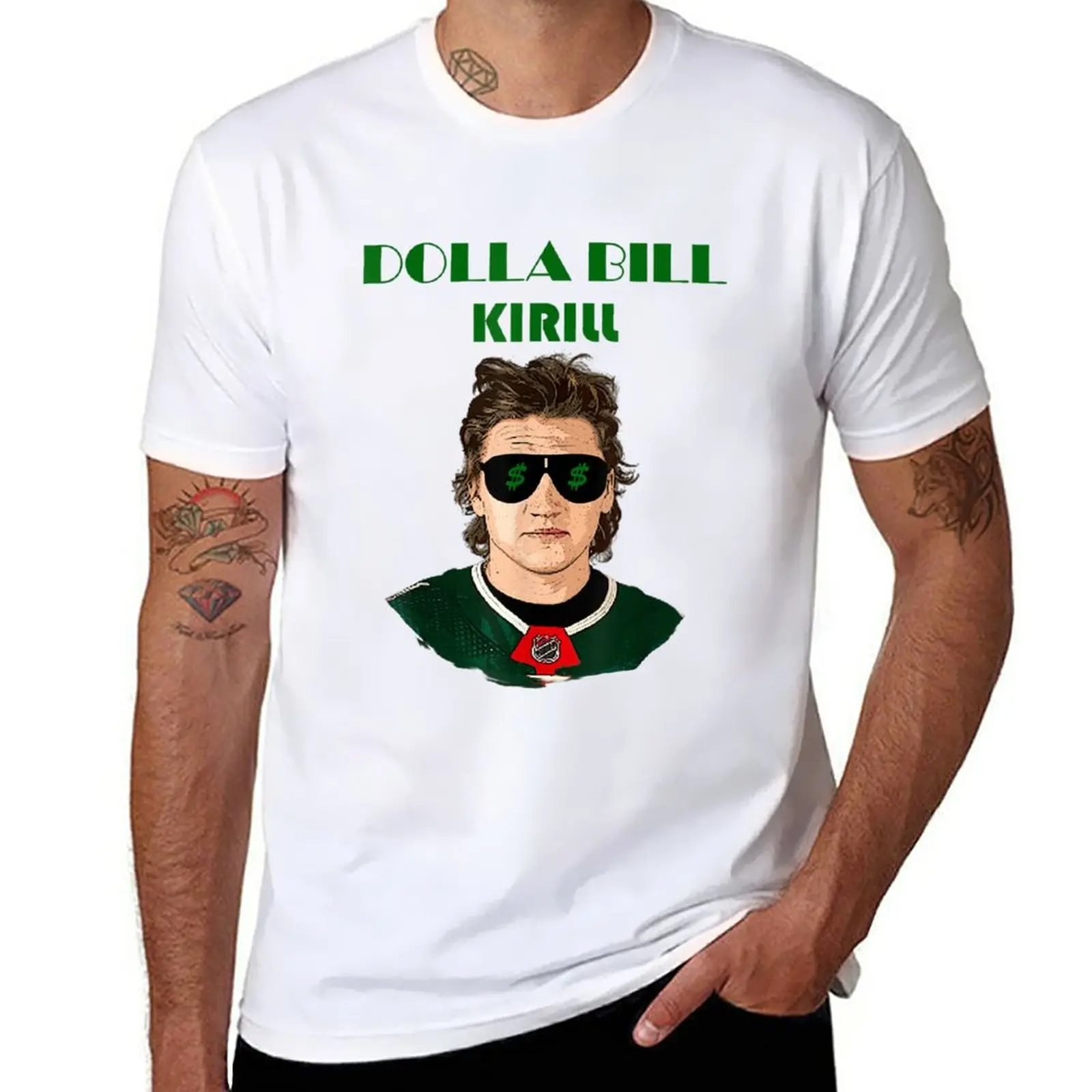 New Dolla Bill Kirill, Kirill Kaprizov, Ice Hockey Player, Hockey Lovers, Dollar Glasses T-Shirt
New Dolla Bill Kirill, Kirill Kaprizov, Ice Hockey Player, Hockey Lovers, Dollar Glasses T-Shirt