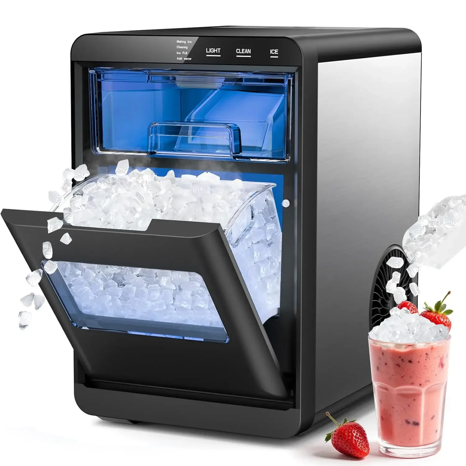 Countertop Pebble Ice Maker Portable Self Cleaning Fast Ice Making For Home Outdoor Camping Hospital Rv
Countertop Pebble Ice Maker Portable Self Cleaning Fast Ice Making For Home Outdoor Camping Hospital Rv