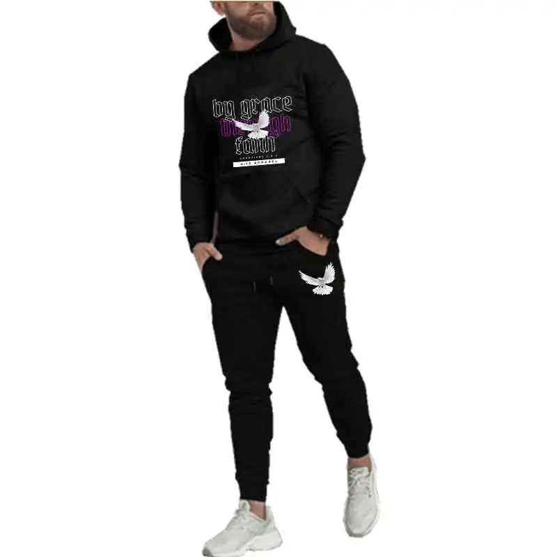 Autumn Men Hoodie Casual 2PC Sets Dove Print Spring Trend Top Long Pants Warm Sweatshirts Pocket Street Fashion Sports Suit Gray
Autumn Men Hoodie Casual 2PC Sets Dove Print Spring Trend Top Long Pants Warm Sweatshirts Pocket Street Fashion Sports Suit Gray