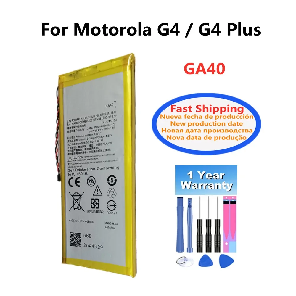 High Quality Battery GA40 For Motorola Moto G4 Plus XT1625 XT1622 XT1642 XT1640 XT1626 XT1644 XT1643 SNN5970A Phone
High Quality Battery GA40 For Motorola Moto G4 Plus XT1625 XT1622 XT1642 XT1640 XT1626 XT1644 XT1643 SNN5970A Phone