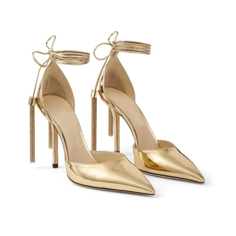 Ankle Strap Sandały Damskie Fringes Women Pumps Pointed Toe Huaraches Hanging Tassels Buty Damskie Cross-Tied Huaraches Stiletto
Ankle Strap Sandały Damskie Fringes Women Pumps Pointed Toe Huaraches Hanging Tassels Buty Damskie Cross-Tied Huaraches Stiletto