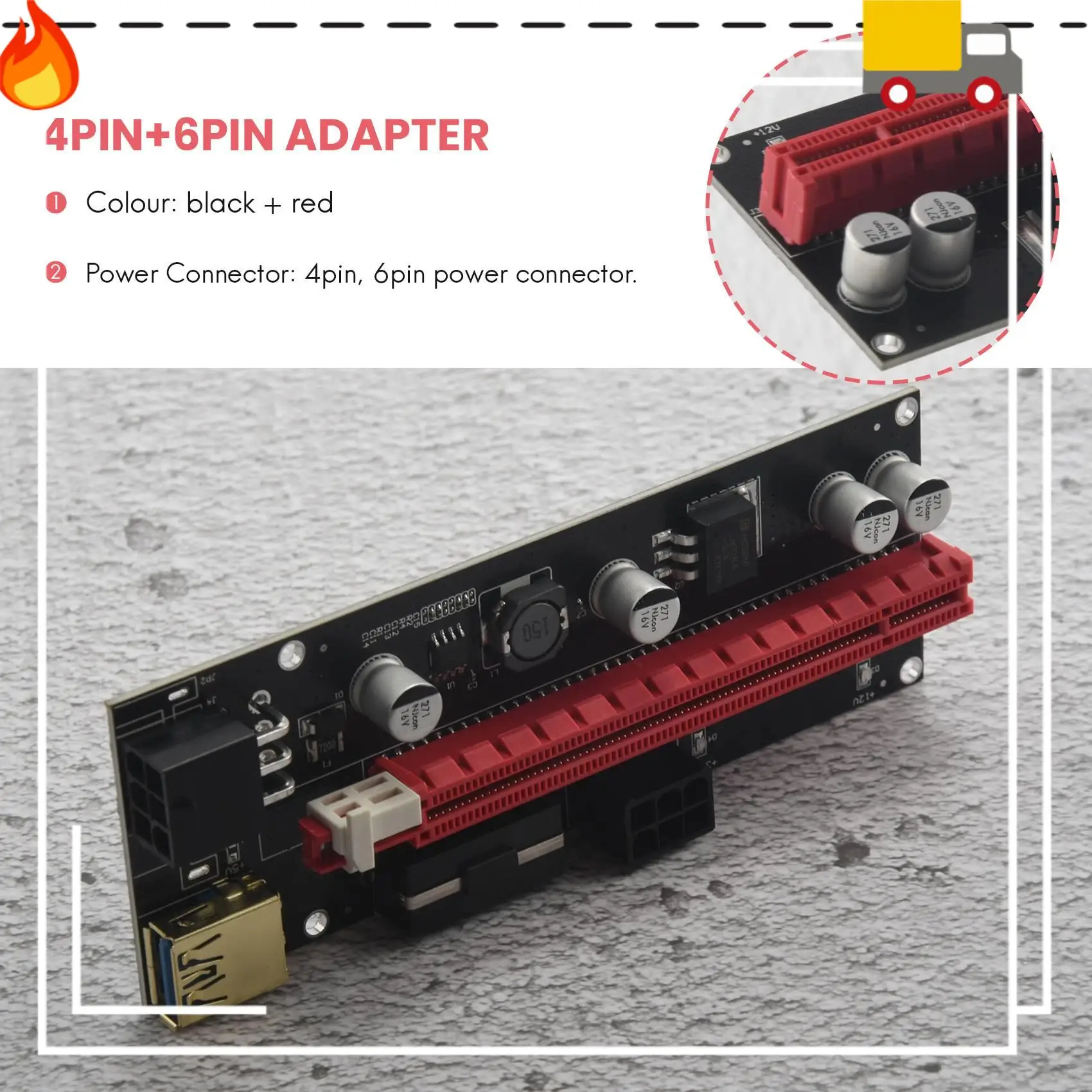 Скидка-6 шт. VER009 USB 3.0 PCI-E Riser VER 009S Express 1X–16X Карта адаптера удлинителя SATA 15-контактный на 6-контактный кабель питания
Скидка-6 шт. VER009 USB 3.0 PCI-E Riser VER 009S Express 1X–16X Карта адаптера удлинителя SATA 15-контактный на 6-контактный кабель питания