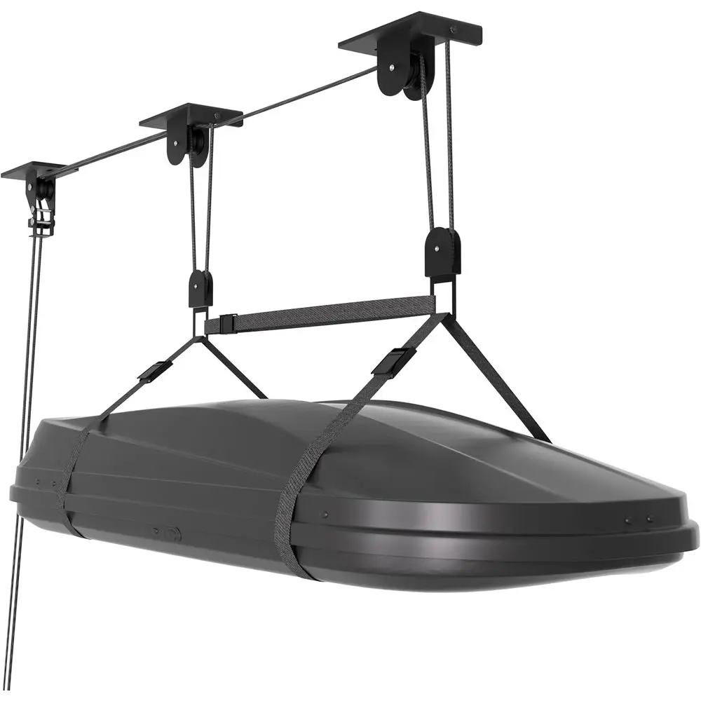 Cargo Box Pulley System for Garage Storage, Heavy-Duty Kayak/Canoes/Bikes/Ladders Ceiling Hoist, Hold Up to 150 lbs Capacity, Fi
Cargo Box Pulley System for Garage Storage, Heavy-Duty Kayak/Canoes/Bikes/Ladders Ceiling Hoist, Hold Up to 150 lbs Capacity, Fi