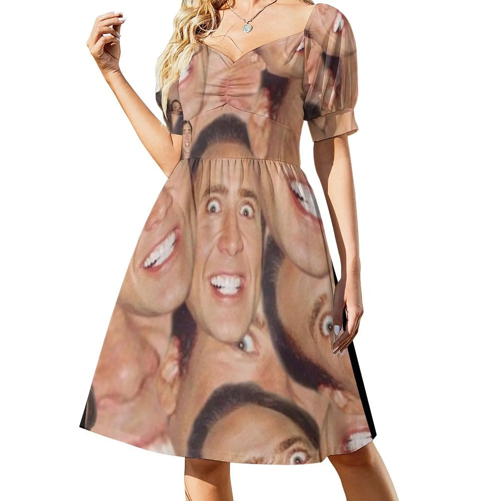 Nick Cage Mask Short-Sleeved Dress Prom gown summer woman dress 2025 evening dresses ladies evening dresses luxury 2025
Nick Cage Mask Short-Sleeved Dress Prom gown summer woman dress 2025 evening dresses ladies evening dresses luxury 2025