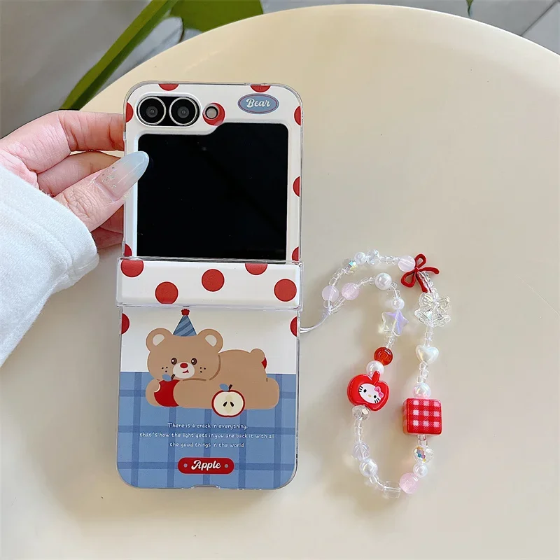 For Samsung Galaxy Z Flip 7 FE 4 5 6 Case Cartoon Wave Point Bear Bracelet Shockproof Cover For Samsung Flip Z7 Z6
For Samsung Galaxy Z Flip 7 FE 4 5 6 Case Cartoon Wave Point Bear Bracelet Shockproof Cover For Samsung Flip Z7 Z6