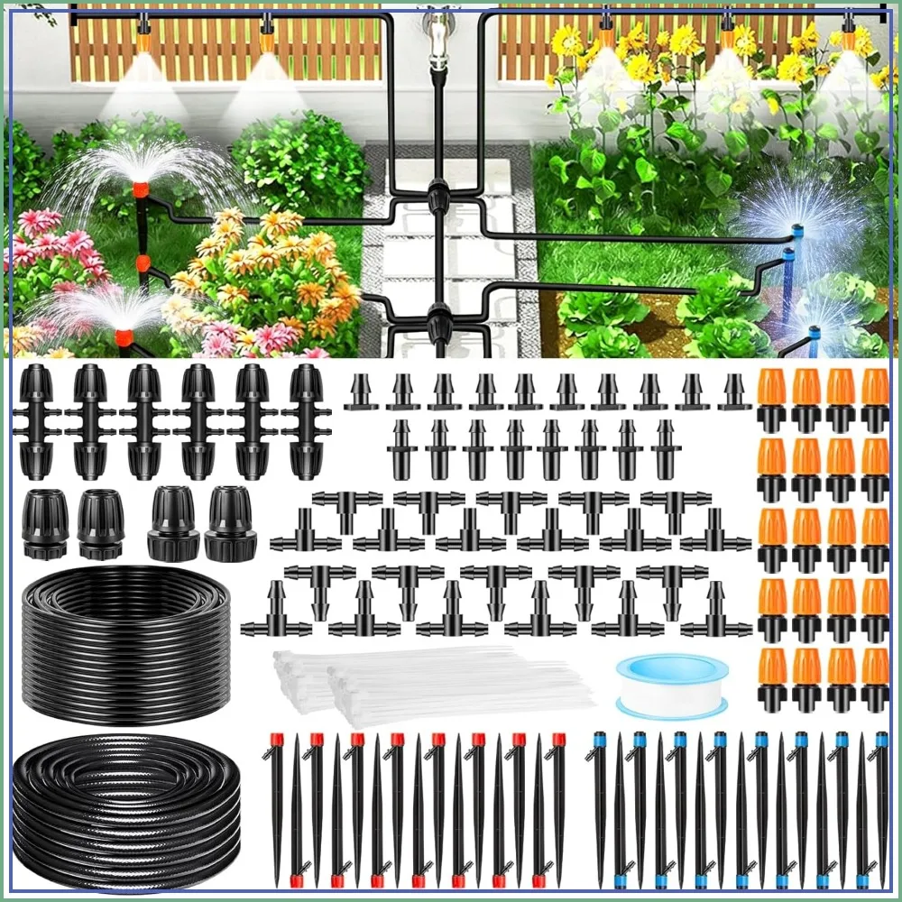 520FT Drip Irrigation System Kit with 1/2" Hose & 1/4" Tubing for Greenhouse, Yard, Lawn
520FT Drip Irrigation System Kit with 1/2" Hose & 1/4" Tubing for Greenhouse, Yard, Lawn