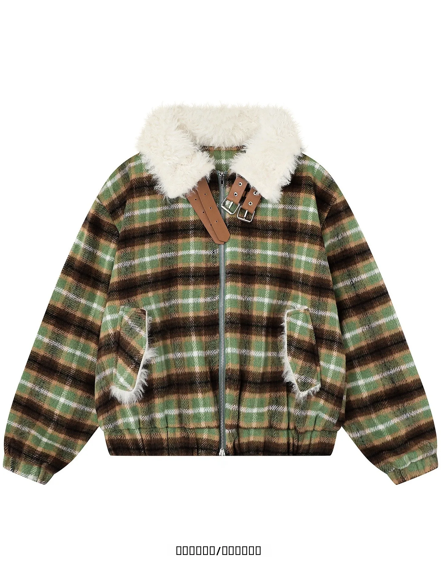 Warm Fce Lined Thiened Loose Women's Cotton Jaet Street Sle Plaid Pattern from Long Sve Collar Coat for Winter
Warm Fce Lined Thiened Loose Women's Cotton Jaet Street Sle Plaid Pattern from Long Sve Collar Coat for Winter