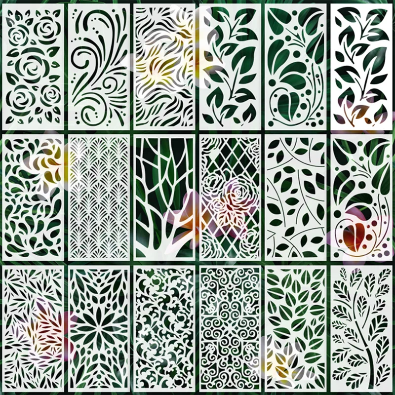 DIY Plant Flower Stencils Reusable 19.8x9.9cm for Wall Scrapbook Journal Album Embossing Graffiti Decoration Painting Template
DIY Plant Flower Stencils Reusable 19.8x9.9cm for Wall Scrapbook Journal Album Embossing Graffiti Decoration Painting Template