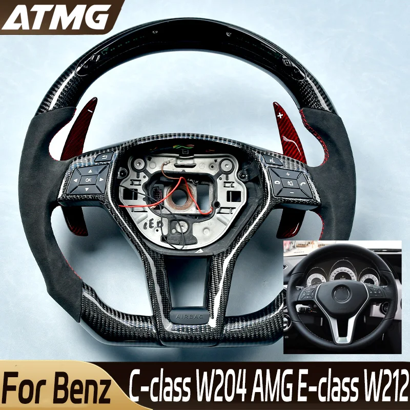 Customized Carbon Fiber Alcanrata Steering Wheel For Mercedes Benz A45 AMG CLS S-Model W176 C63 W204 CLA
Customized Carbon Fiber Alcanrata Steering Wheel For Mercedes Benz A45 AMG CLS S-Model W176 C63 W204 CLA