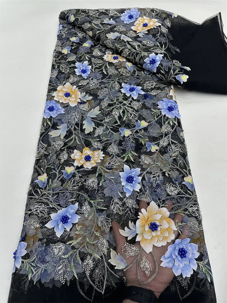 Wholesale 3D Flower Laser Cut Applique Net Guipure Lace Fabric Beaded and Sequin Embroidery for Women Evening Party Dresses
Wholesale 3D Flower Laser Cut Applique Net Guipure Lace Fabric Beaded and Sequin Embroidery for Women Evening Party Dresses