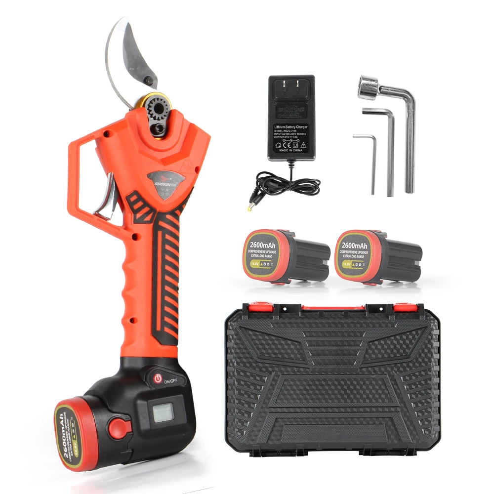 40MM(1.6inch) Rechargeable 16.8V Battery Power Electric Pruner Cordless Garden Pruning Shear Electric Scissors
40MM(1.6inch) Rechargeable 16.8V Battery Power Electric Pruner Cordless Garden Pruning Shear Electric Scissors